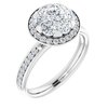 14K White 1.125 CTW Diamond Engagement Ring Ref 4427995
